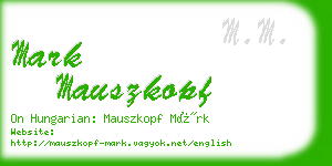 mark mauszkopf business card